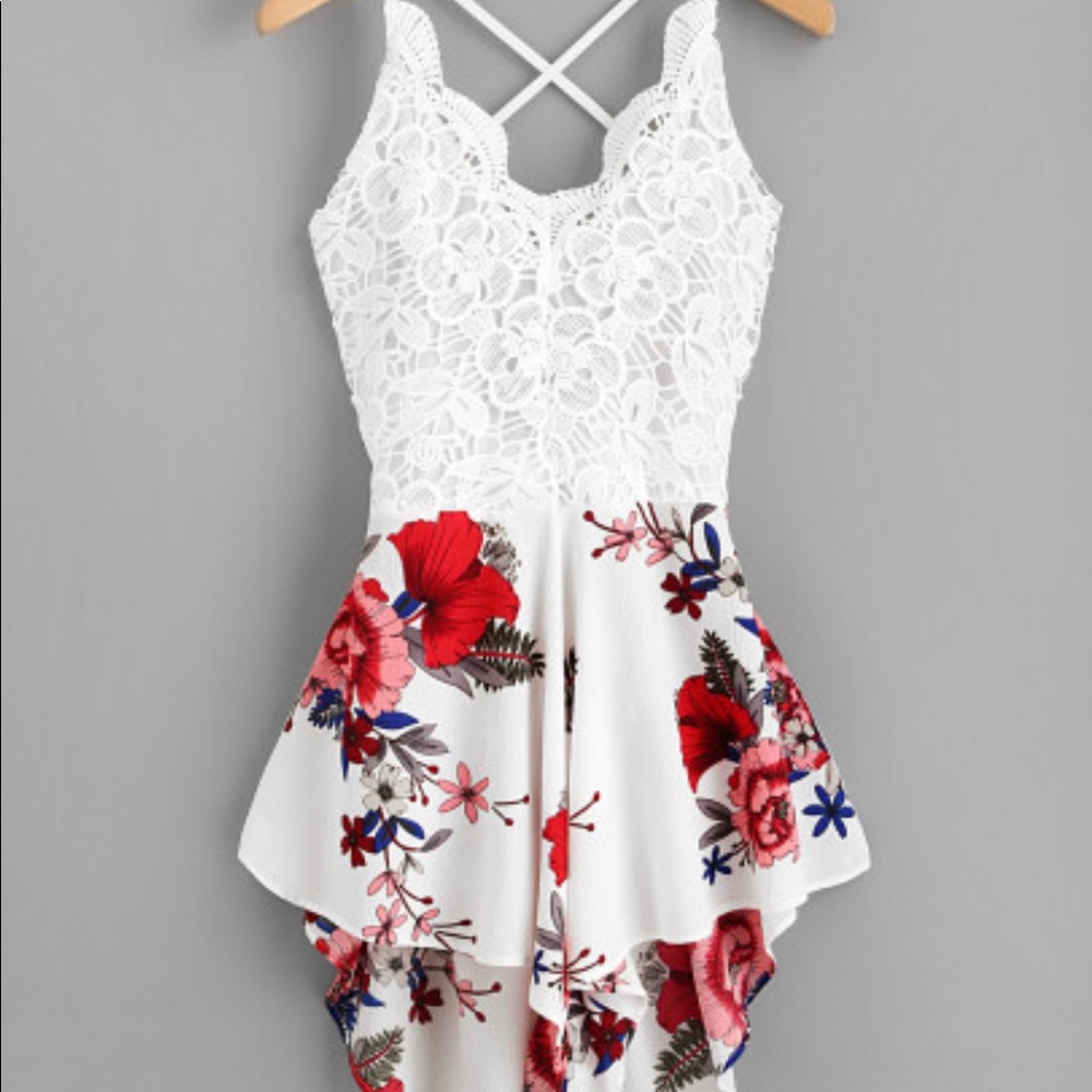 Lace Floral Romper